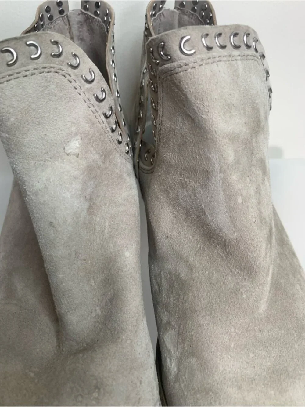 Vince Camuto Leather Suede Western Studded Boot 9.5